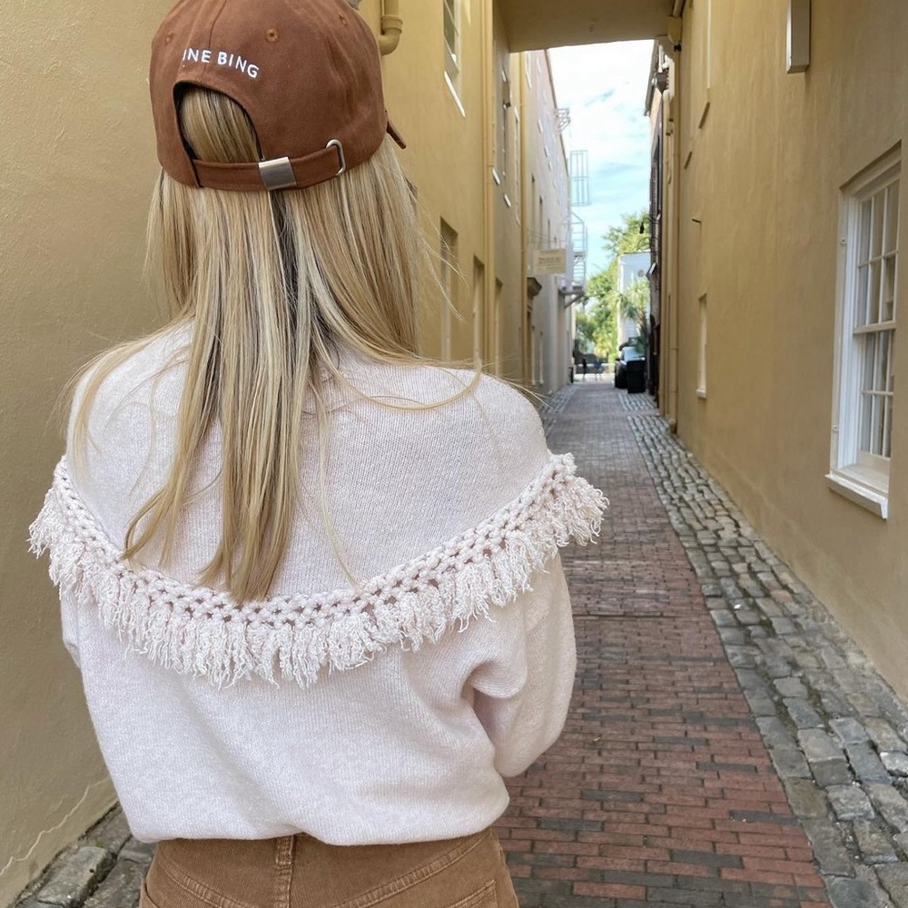 Sanctuary Fringe Cream Cozy Sweater XS - Picture 3 of 12